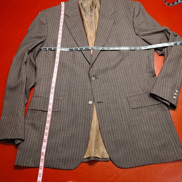 3-piece Brown Pinstripe suit - Picture 7 of 11